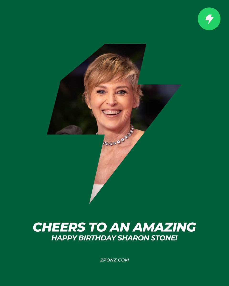 ZPONZAPP's tweet photo. Cheers To an Amazing : Happy Birthday Sharon Stone!Β
This march we celebrate, an American actress and film producer. Known for primarily playing femmes fatales and women of mystery on film and television, she became one of the most popular sex symbols of the 1990s.
#ZPONZ #ZPONZBirthday #TheGreat #legends #ZPONZApp