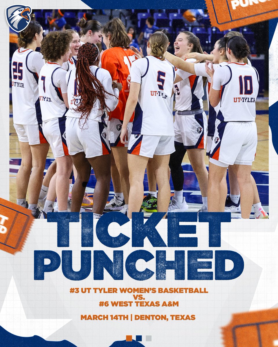 UT Tyler Patriots (@uttylerpatriots) on Twitter photo WBB | TICKET PUNCHED!
<a href="/UTTylerWBB/">UT Tyler Women's Basketball</a> will be going dancing for the third straight year as they earn the #3 seed in the NCAA South Central Region Tournament!
tinyurl.com/2p9aebec
#SwoopSwoop WBB | TICKET PUNCHED!
<a href="/UTTylerWBB/">UT Tyler Women's Basketball</a> will be going dancing for the third straight year as they earn the #3 seed in the NCAA South Central Region Tournament!
tinyurl.com/2p9aebec
#SwoopSwoop