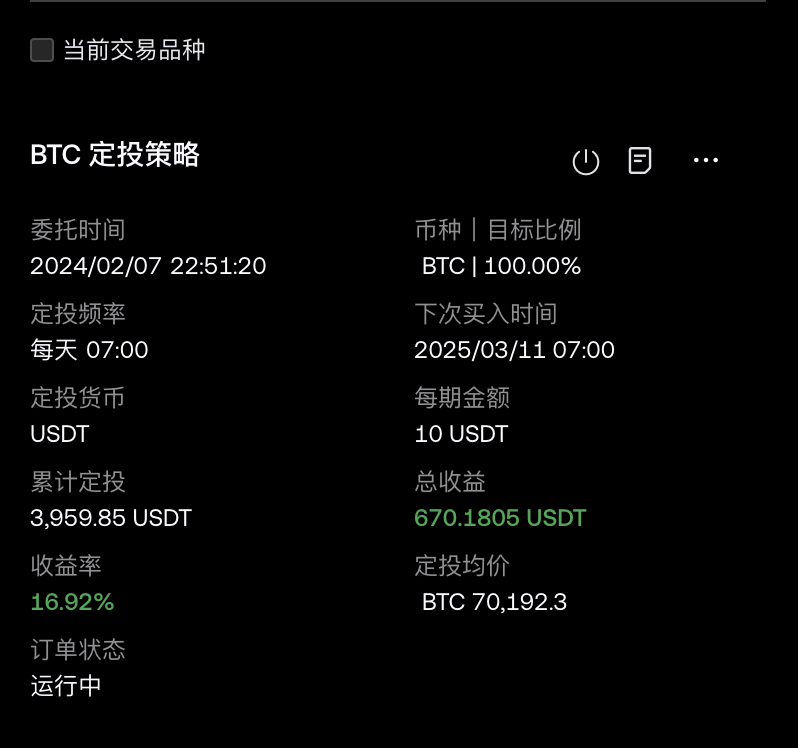 seafoodNbeef's tweet photo. #定投 #BTC #定投比特币 #定投BTC #Bitcoin
定投：第395天 ，收益率16.92%，总收益：670USDT
我的定投均价已经到7W了···���� https://t.co/trk9G2Sweu