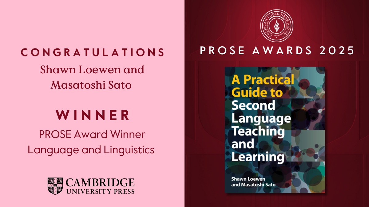 Felicitaciones a nuestro investigador Masatoshi Sato por este premio de la Association of American Publishers , obtenido para un capítulo co-escrito con Shawn Loewen (Michigan State University). Acá el acceso al libro: cambridge.org/highereducatio…