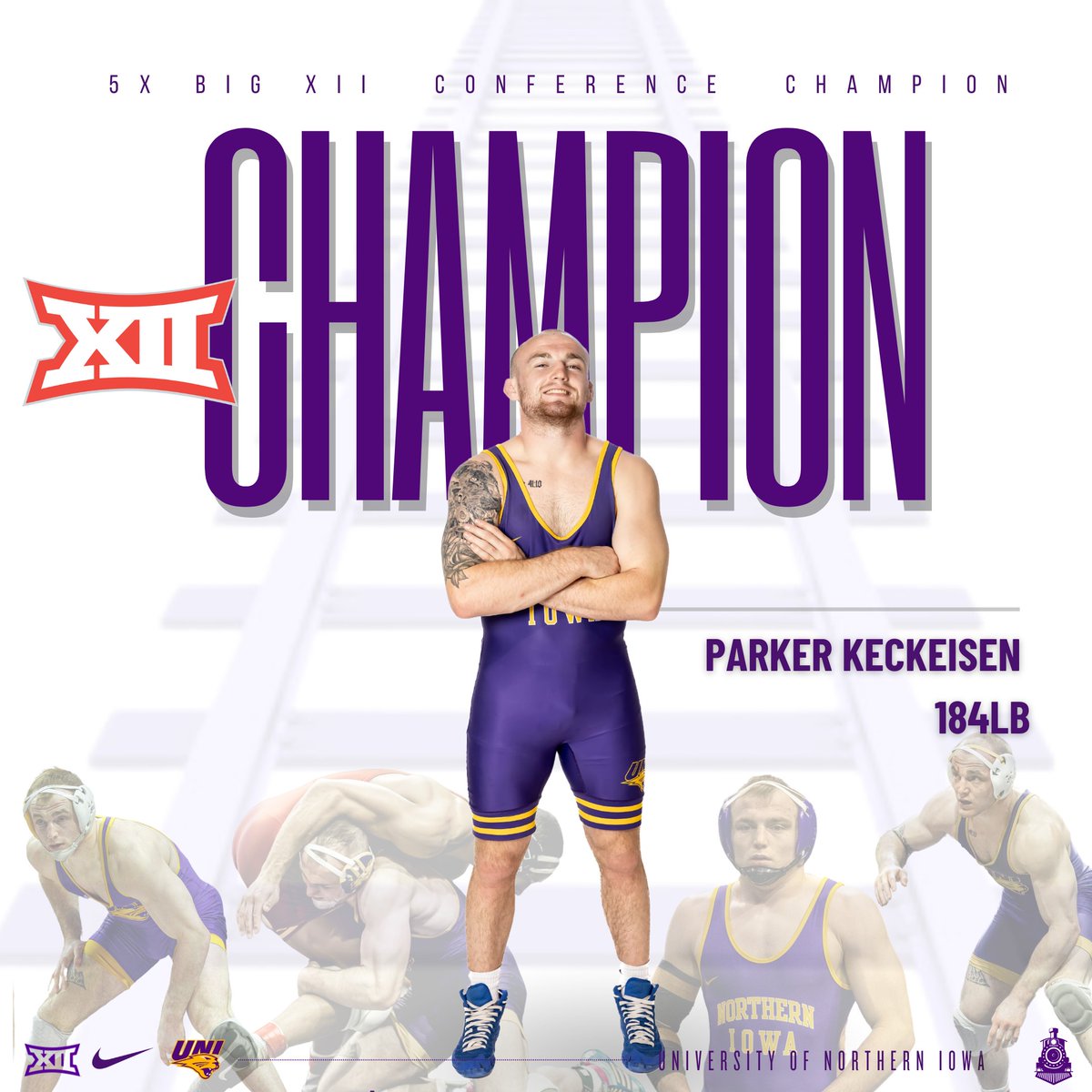 PARKER KECKEISEN BECOMES THE SECOND FIVE-TIME CONFERENCE CHAMPION IN BIG Xll HISTORY!!! 

#PantherTrain | #EverLoyal