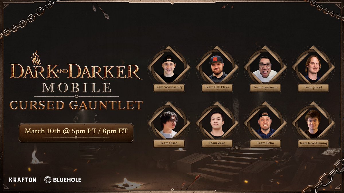Big Announcement!

I'm excited to be competing in the #DarkandDarkerMobile: March Cursed Gauntlet Event on March 10th at 5pm PT! See you in the dungeon!

📺 youtube.com/live/IPn36z3yD…

#DNDM #ad