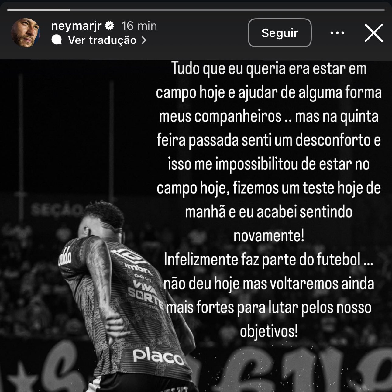 Neymar se pronuncia - Foto: Instagram