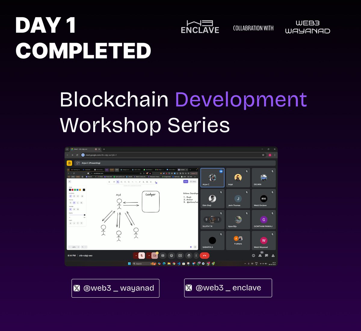 What a start! 🚀

The first session of our blockchain series by Web3 Wayanad was a blast! 25+ curious minds, engaging discussions, and a whole lot of Web3 energy. 

As promised, this is just the beginning, better and bigger things ahead!