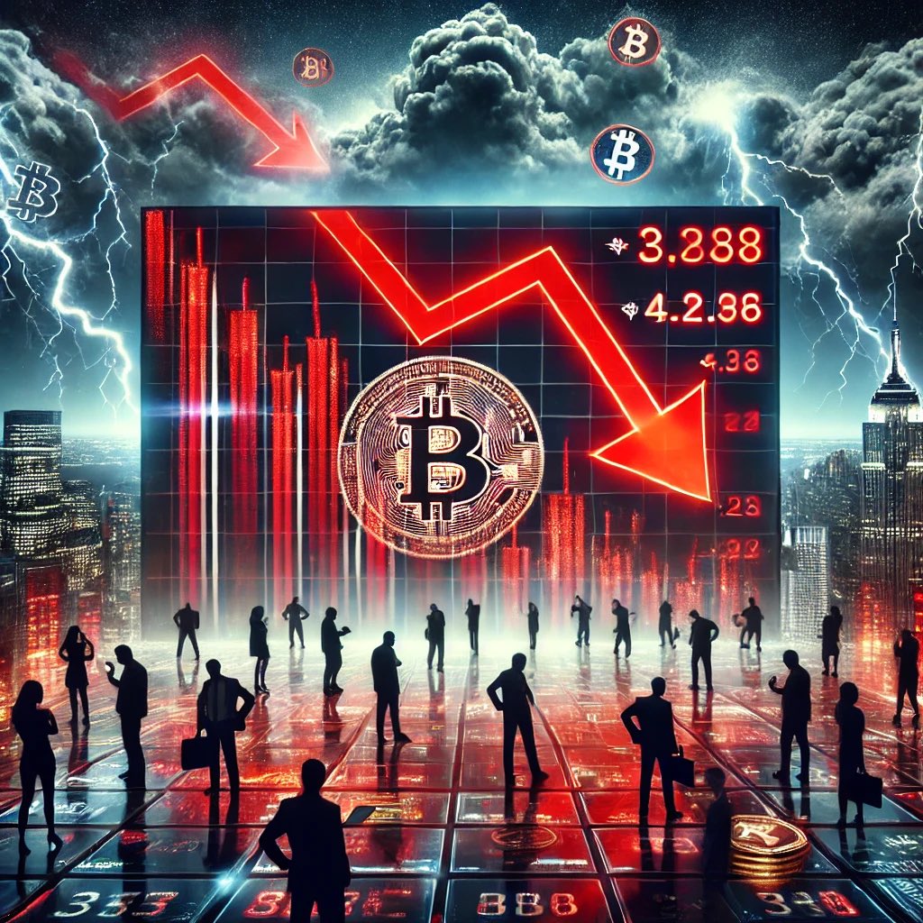 Another brutal market crash! Bitcoin and altcoins taking heavy hits, panic selling or a golden buying opportunity? Smart money stays calm. What’s your move? #CryptoCrash #Bitcoin #MarketVolatility