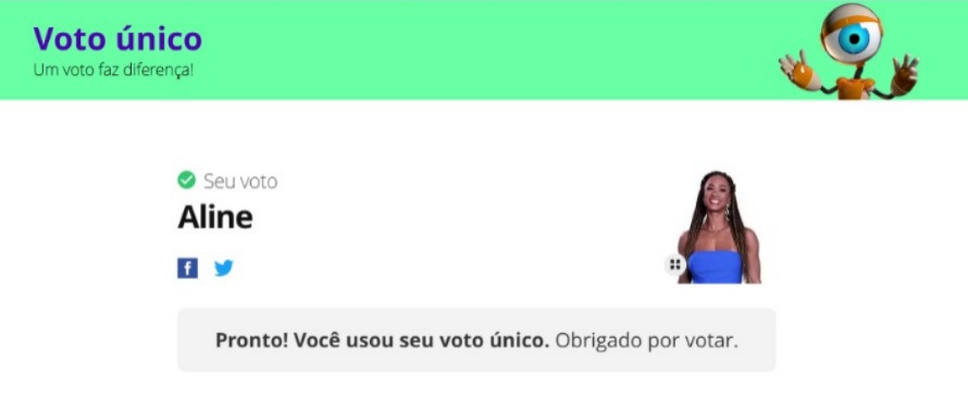 Não vai sair agora ainda, mas meu cpf foi para ela.#BBB25