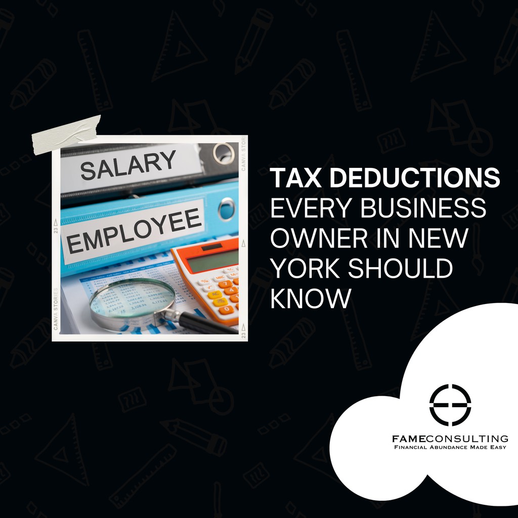 FAMExFIRE's tweet photo. The range of business tax deductions in New York is broad and includes a multitude of common expenses that entrepreneurs incur in their day-to-day operations.

Read more 👉 https://t.co/k89uqbF0mY

#FameConsultingLLC #taxconsulting #taxseason https://t.co/KfAsOpSRo8