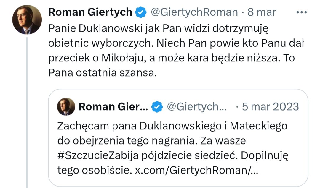W państwie Tuska, o tym kogo posłać do więzienia decyduje człowiek, który według śledczych ukradł 72,5 miliona z Polnordu a prokuratura Bodnara skręciła jego śledztwo. 
Prawdziwym powodem, dla którego Giertych mnie "rozlicza", jest to że przez lata ujawnilem afery i niewygodne