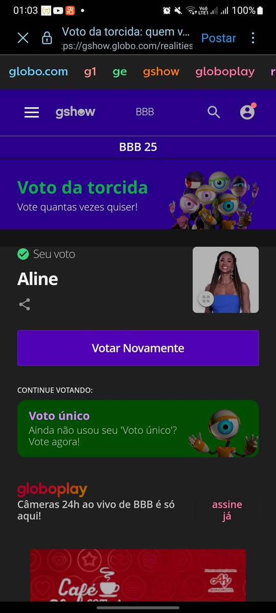lamonesv's tweet photo. Vcs não imaginam o prazer que é votar nessa chata!!!
Voto único e voto torcida é todo nela.
#BBB25 
#paredao 
#bateevolta
#foraaline https://t.co/bSlEteRV10