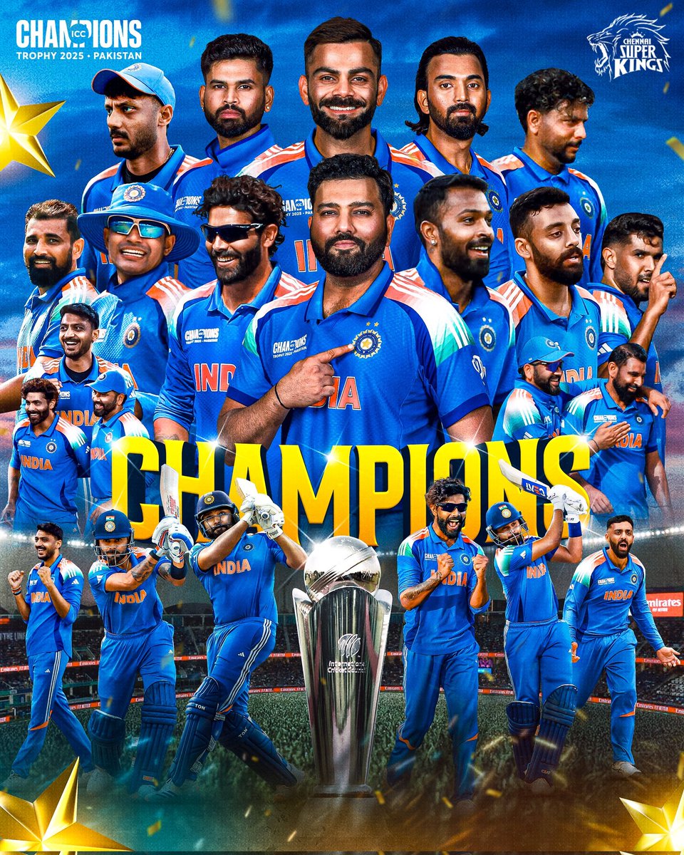 A TEAM WORK
#ChampionsTrophy2025 #CongratulationsIndia