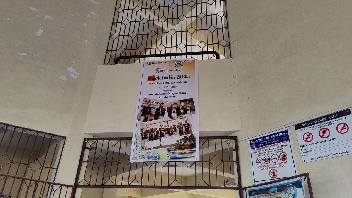 HackIndiaXYZ's tweet image. We’re live from @gec_goa! Team #HackIndia2025 is here, and Spark 3 is about to set the stage for the next big ideas!
Be part of the movement: hackindia.xyz
@SingularityNET @BeyondtheCodeAI @DeepFunding @stratisplatform @rairprotocol @CsharpCorner @akashnet_…