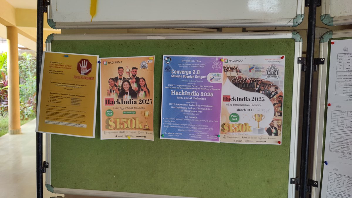 HackIndiaXYZ's tweet image. We’re live from @gec_goa! Team #HackIndia2025 is here, and Spark 3 is about to set the stage for the next big ideas!
Be part of the movement: hackindia.xyz
@SingularityNET @BeyondtheCodeAI @DeepFunding @stratisplatform @rairprotocol @CsharpCorner @akashnet_…