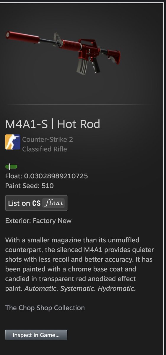 Papakittenn's tweet image. We Stay winning .

celebrating with a giveaway for an M4A1-S Hot rod

Like + RT and tag 3 friends in reply

Rolling in 7 days