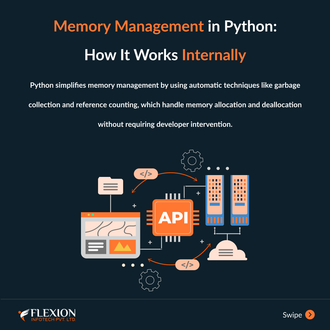 flexion_info's tweet photo. 🧠Python automates memory with private heaps, GC, &amp; memory pools—but optimising it can boost performance!

How do you optimise Python memory? Let’s read! 👇

#python #memorymanagement #codingtips #garbagecollection #pythonperformance #flexioninfotech #flexioninfotechteam https://t.co/MvmcePzOoL