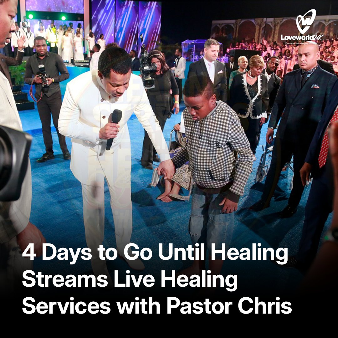 🚨4 DAYS TO GO 🌊🌊

The Healing Streams Live Healing Services with the Man of God Pastor Chris Oyakhilome will be held

🗓️Friday 14th to Sunday 16th March.

🔗 Register now: healingstreams.tv/LHS

#healingstreams #healingstreamswithpastorchris #march #loveworlduk