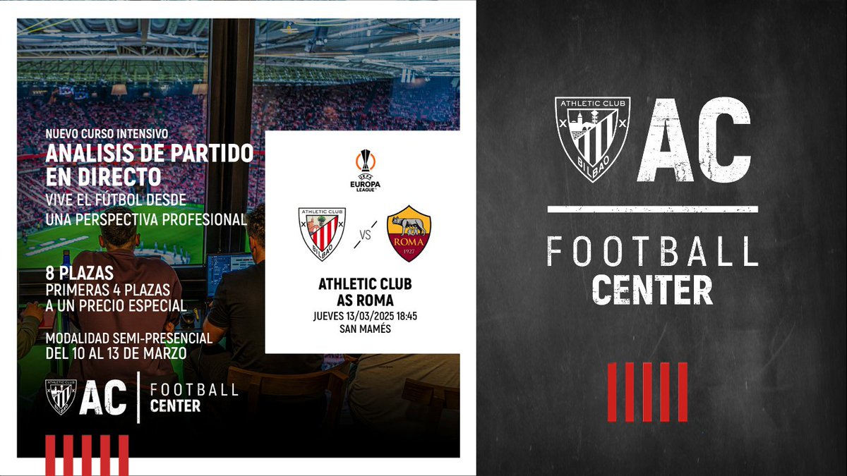 Comienza la 3ª edición de #AnálsisDePartidoEnDirecto

Comenzamos a preparar la previa
⚔️ Athletic Club 🆚 AS Roma

🗣️ Hoy con:
<a href="/ibonlanda/">ibon Landa Aguirre</a> 
<a href="/imartinabraldes/">Iñaki M. Abraldes🔻🦋</a> 
#AlbertoIglesias