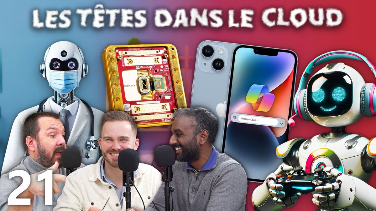 🔁 Replay dispo ! Les Têtes dans le Cloud reviennent avec un nouvel épisode tech !

👀 Au programme :
🍏 Copilot s’invite chez Apple
🎲 Copilot Dragon : fantasy &amp; productivité
🎮 IA &amp; jeux vidéo : jusqu’où ?
⚛️ Quantique : le topo Microsoft

▶️ bit.ly/4ixtpxa #TechTrends