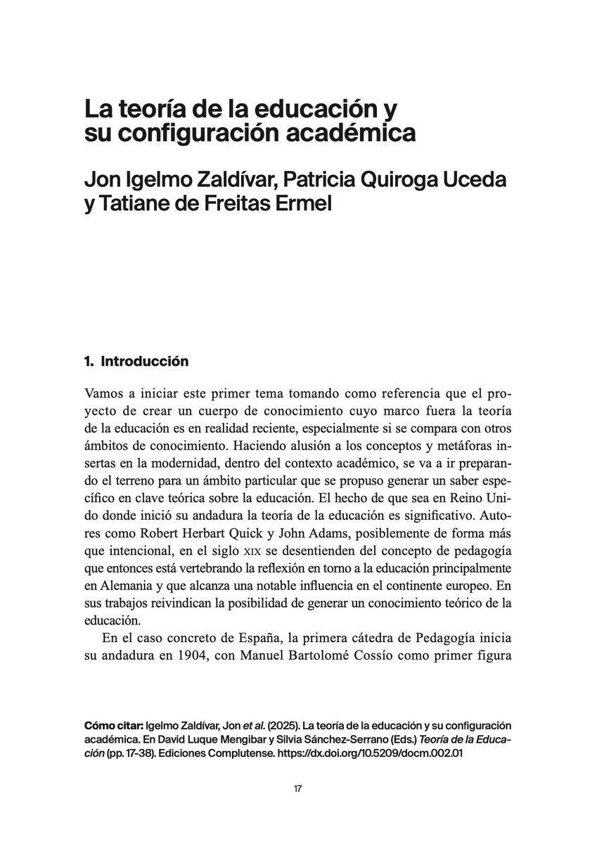 Jon Igelmo Zaldívar (@jonigelmo) on Twitter photo Acaba de ser publicado este estupendo manual de Teoría de la Educación, editado por <a href="/dlucke84/">David Luque (unofficial)</a> y Silvia Sánchez. Todo un placer haber colaborado en dos de los capítulos junto con colegas de <a href="/CCyPE_UCM/">Cultura Cívica y Políticas Educativas (grupo UCM)</a>. Se puede descargar en: docta.ucm.es/rest/api/core/… Acaba de ser publicado este estupendo manual de Teoría de la Educación, editado por <a href="/dlucke84/">David Luque (unofficial)</a> y Silvia Sánchez. Todo un placer haber colaborado en dos de los capítulos junto con colegas de <a href="/CCyPE_UCM/">Cultura Cívica y Políticas Educativas (grupo UCM)</a>. Se puede descargar en: docta.ucm.es/rest/api/core/…