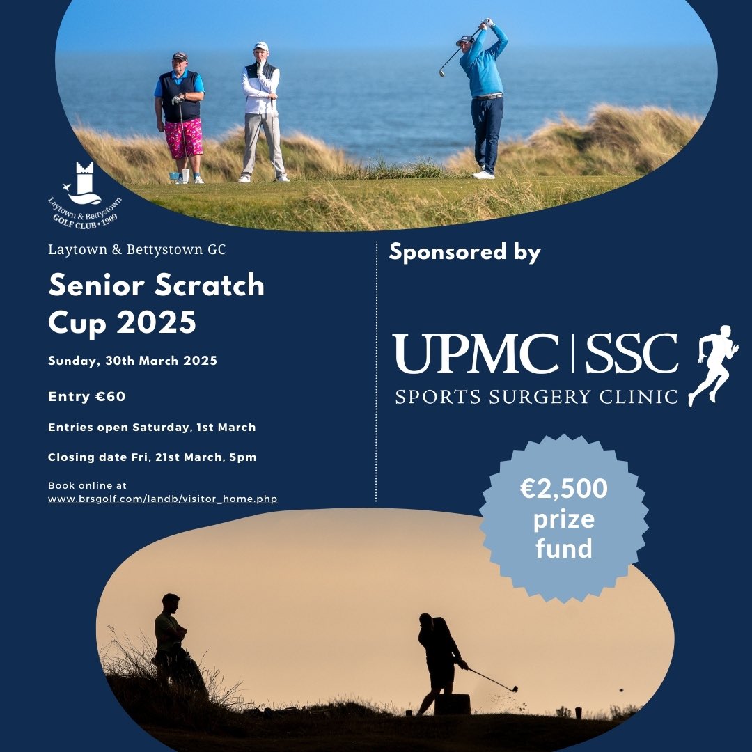 Booking is now open for the 2025 Laytown &amp; Bettystown Senior Scratch Cup

brsgolf.com/landb/opens_ho…