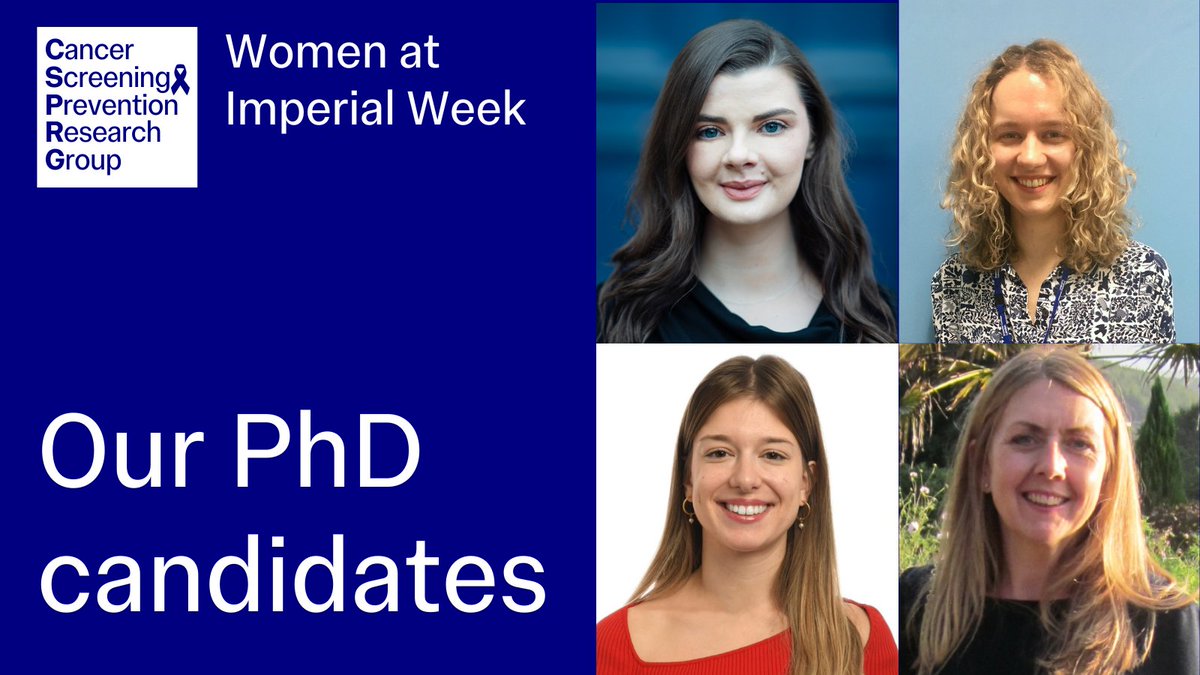 This #WomenatImperialWeek we’re highlighting our amazing PhD candidates!

Their research spans from new surveillance methods for bowel cancer to socioeconomic risk factors of oesophageal cancer.

We are proud of their achievements &amp; privileged to support their groundbreaking work
