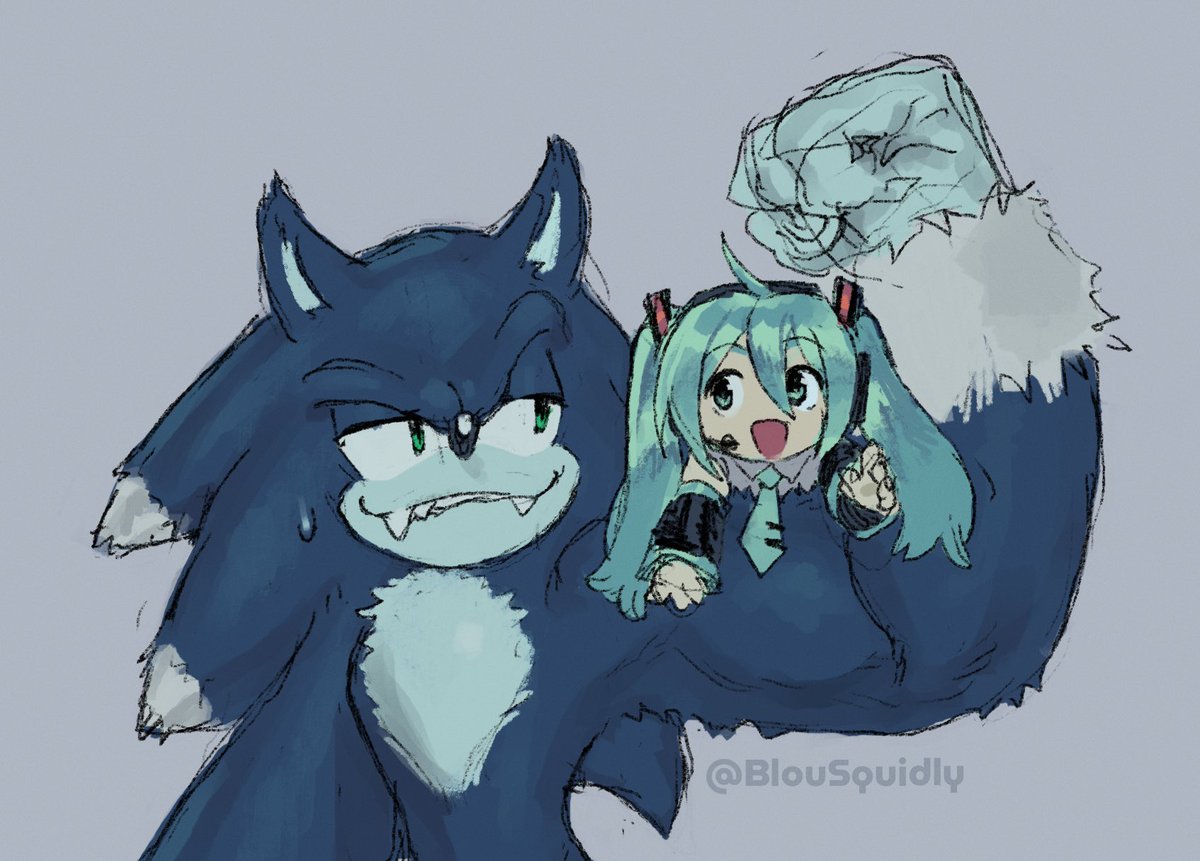 BlouSquidly's tweet image. Happy (belated) Miku Day, fellas!

#UnleashedRecompiled #MikuDay