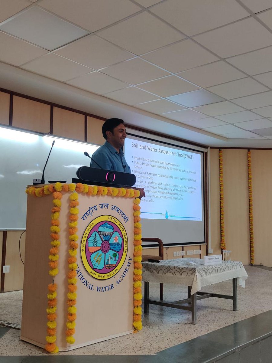 BangaloreCwc's tweet image. Sh. Ankit Dudeja, Ex. Engg. Cauvery Division delivered 5 lectures on Soil Water Assessment Tool, Snowmelt Runoff Modelling, Environmental Flows and Life of Reservoir Studies to participants of 34th Induction Training program for CWES ( Gp A) on 06th and 07th March, 2025