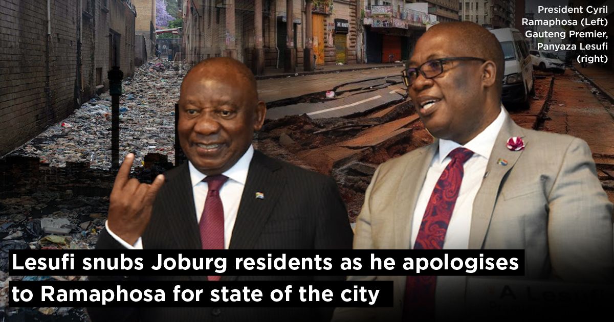 🚨 Lesufi’s PR Stunt Won’t Fix Joburg! 🏙️💥
Instead of apologising to Joburg residents for the crumbling state of the city, Premier Panyaza Lesufi chose to apologise to President Ramaphosa
#DA_GPL #FixJoburg #NoMoreExcuses

Read more: open.substack.com/pub/dagpl/p/le…