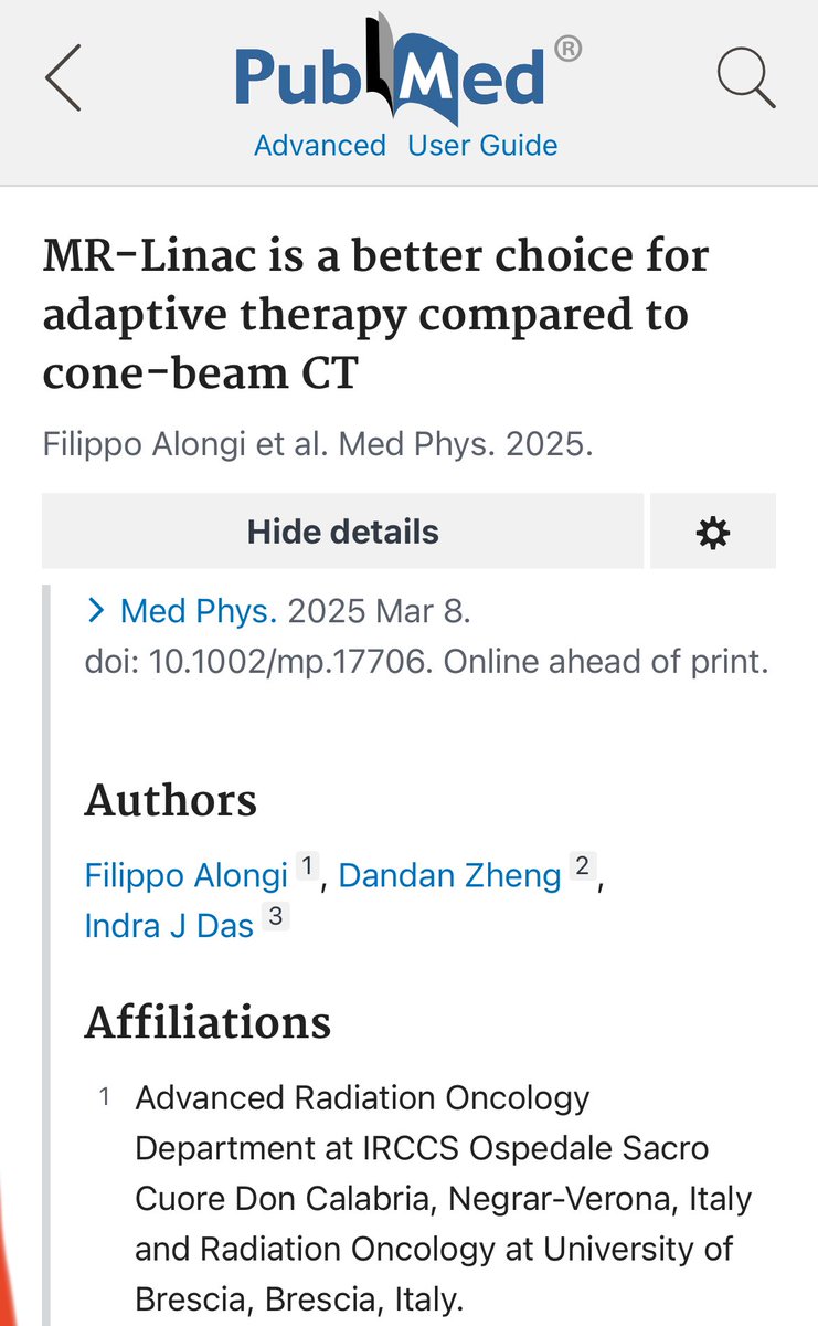 Filippo Alongi (@alongi_filippo) on Twitter photo Is MR-Linac a better choice in Adaptive Radiotherapy when compared with CT-basedRT?
#adaptiveradiotherapy #radoncs #MRlinac #radiotherapy
Read here our written crossfire debate on this emerging topic on <a href="/medicalphysics/">medicalphysics</a>
👉pubmed.ncbi.nlm.nih.gov/40056130/ Is MR-Linac a better choice in Adaptive Radiotherapy when compared with CT-basedRT?
#adaptiveradiotherapy #radoncs #MRlinac #radiotherapy
Read here our written crossfire debate on this emerging topic on <a href="/medicalphysics/">medicalphysics</a>
👉pubmed.ncbi.nlm.nih.gov/40056130/