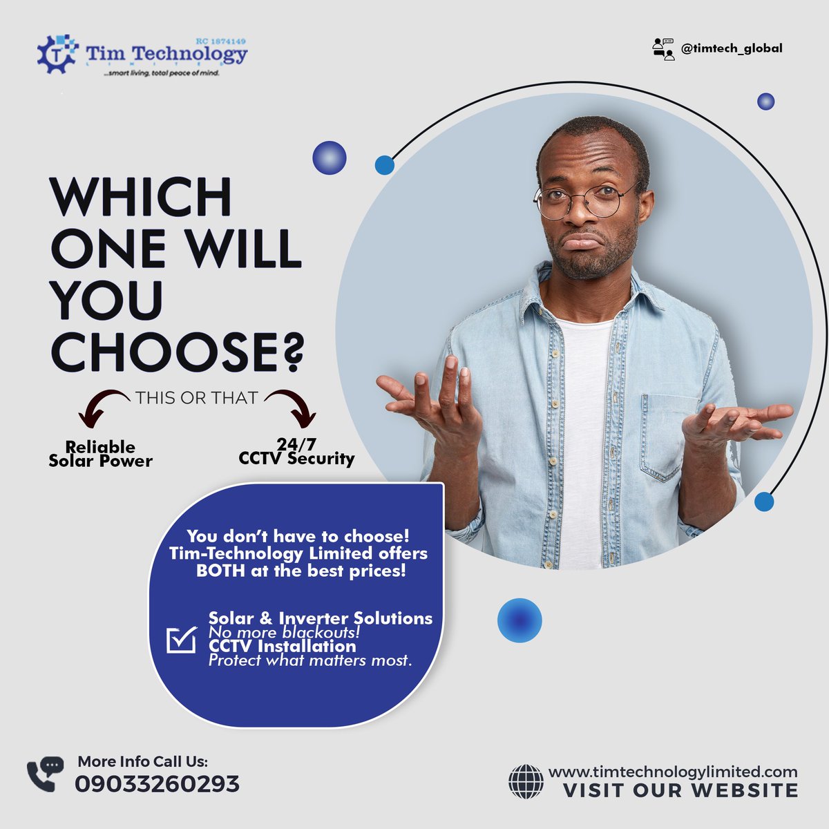 Timtech_Global's tweet image. #EngageWithUs #SolarVsCCTV #SmartHomeSolutions #TimTechnologyLimited