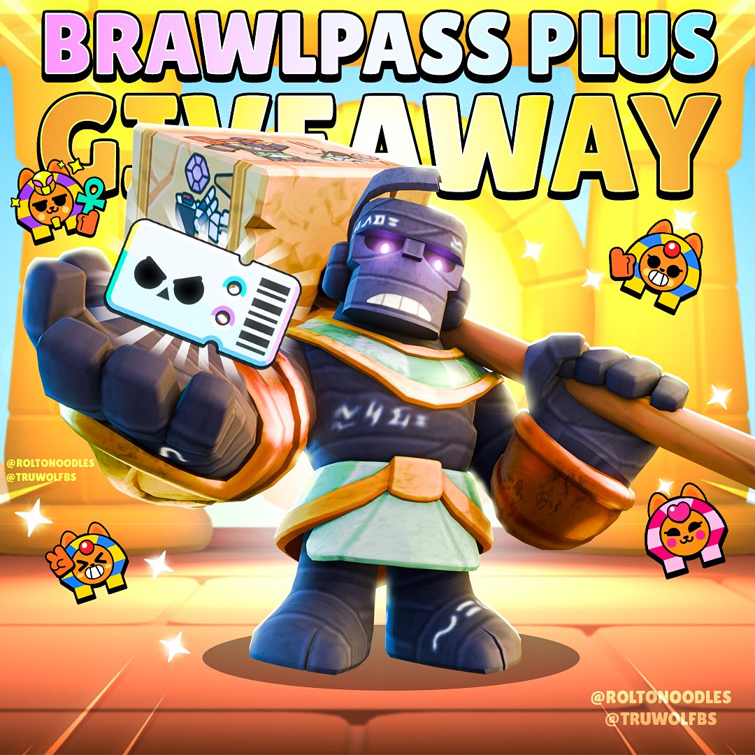 Brawlpass Plus Giveaway!🎁✨

TO ENTER:
👤 Follow: <a href="/RoltoNoodles/">Rolto</a>
👤 Follow: <a href="/TruWolfBS/">Tru Wolf</a>

❤️ Like
🔄 Retweet
💬Comment "BP+"

⚠️Winner will be chosen in 3 Days!