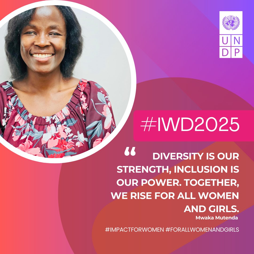 UNDP Namibia (@undpnamibia) on Twitter photo Today we shine a light on Mwaka Mukweli, a #WomanBreakingBarriers!
As Disability & Inclusion Officer <a href="/UNDPNamibia/">UNDP Namibia</a>, she champions the rights of persons with disabilities, drives policy reforms, and ensures accessibility.
💪 No woman should be left behind. #ForAllWomenAndGirls Today we shine a light on Mwaka Mukweli, a #WomanBreakingBarriers!
As Disability & Inclusion Officer <a href="/UNDPNamibia/">UNDP Namibia</a>, she champions the rights of persons with disabilities, drives policy reforms, and ensures accessibility.
💪 No woman should be left behind. #ForAllWomenAndGirls