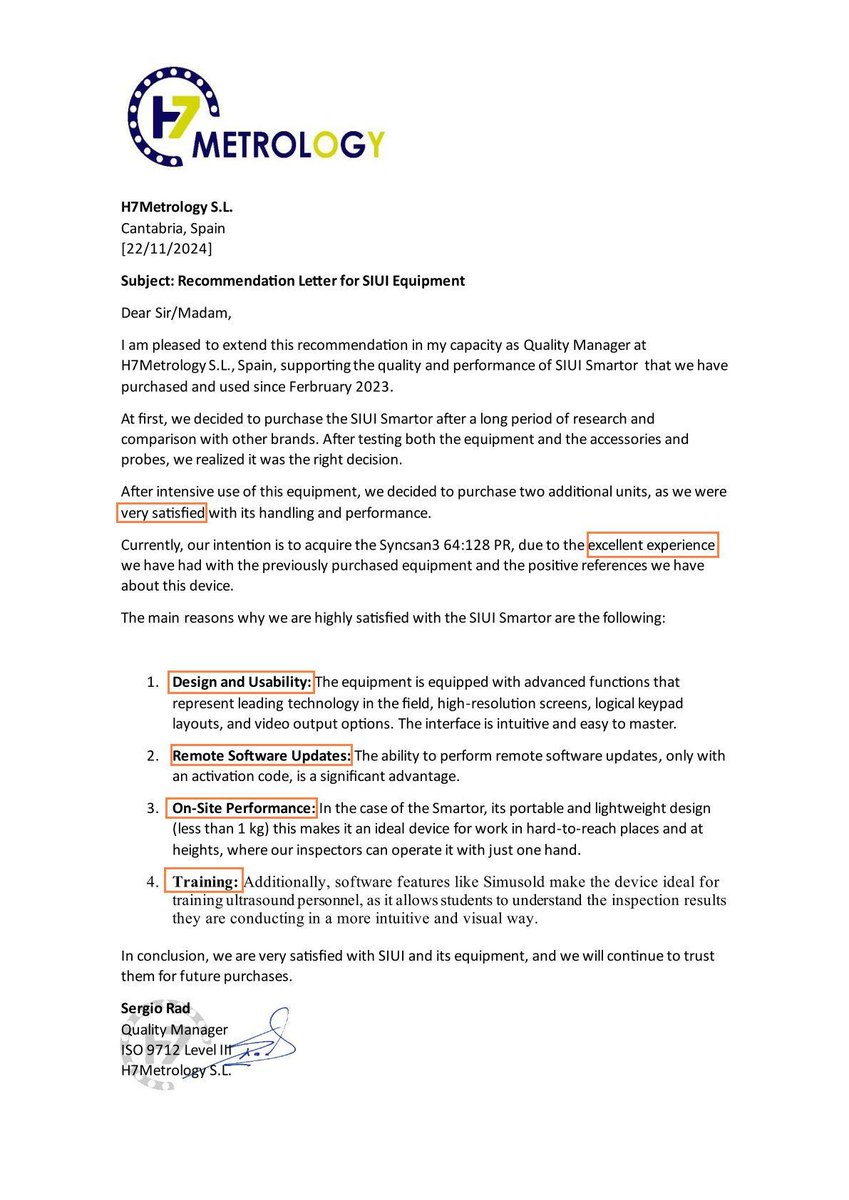ndt_siui's tweet image. Nice comment about #Smartor (SIUI) from H7METROLOGY SL