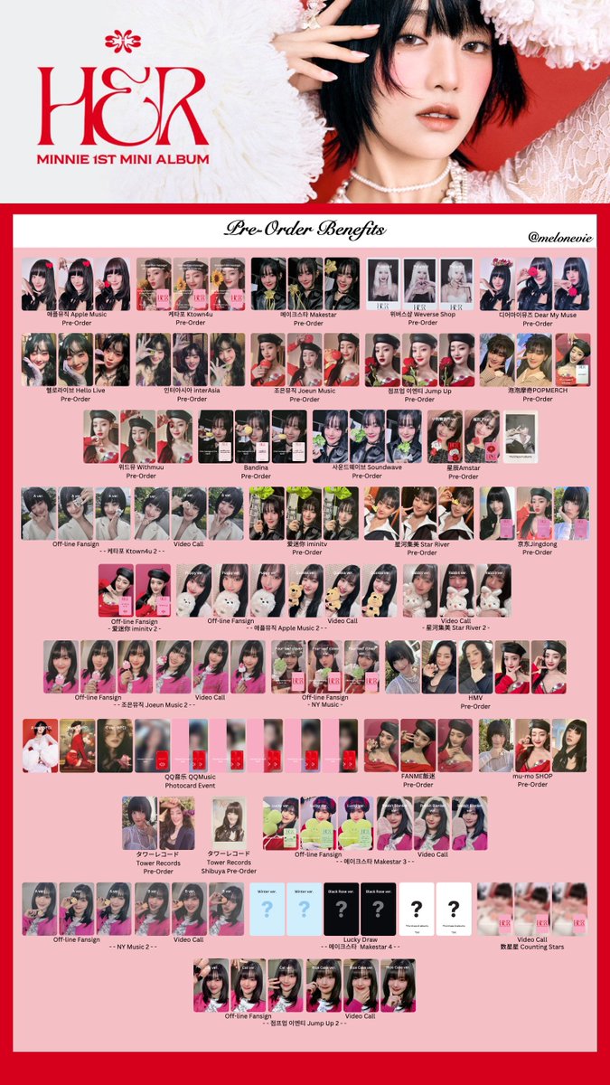 minmin様　オーダーページ MINNIE 'HER' Photocard Template + JD, iminitv2, FANME previews and