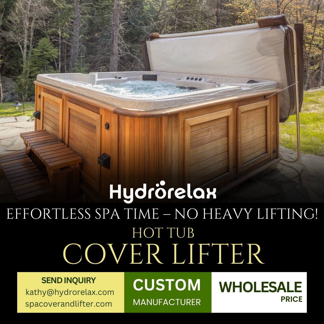 Tired of struggling with your hot tub cover?

☎𝐏𝐡𝐨𝐧𝐞: +8618158182306
📩𝐄𝐦𝐚𝐢𝐥: kathy@hydrorelax.com
🌐𝐒𝐞𝐧𝐝 𝐈𝐧𝐪𝐮𝐢𝐫𝐲: spacoverandlifter.com/spa-cover-lift…

#spacoverlifter #hottublifter #coverlifter #spacomponents #manufacturer #proway #hydrorelax