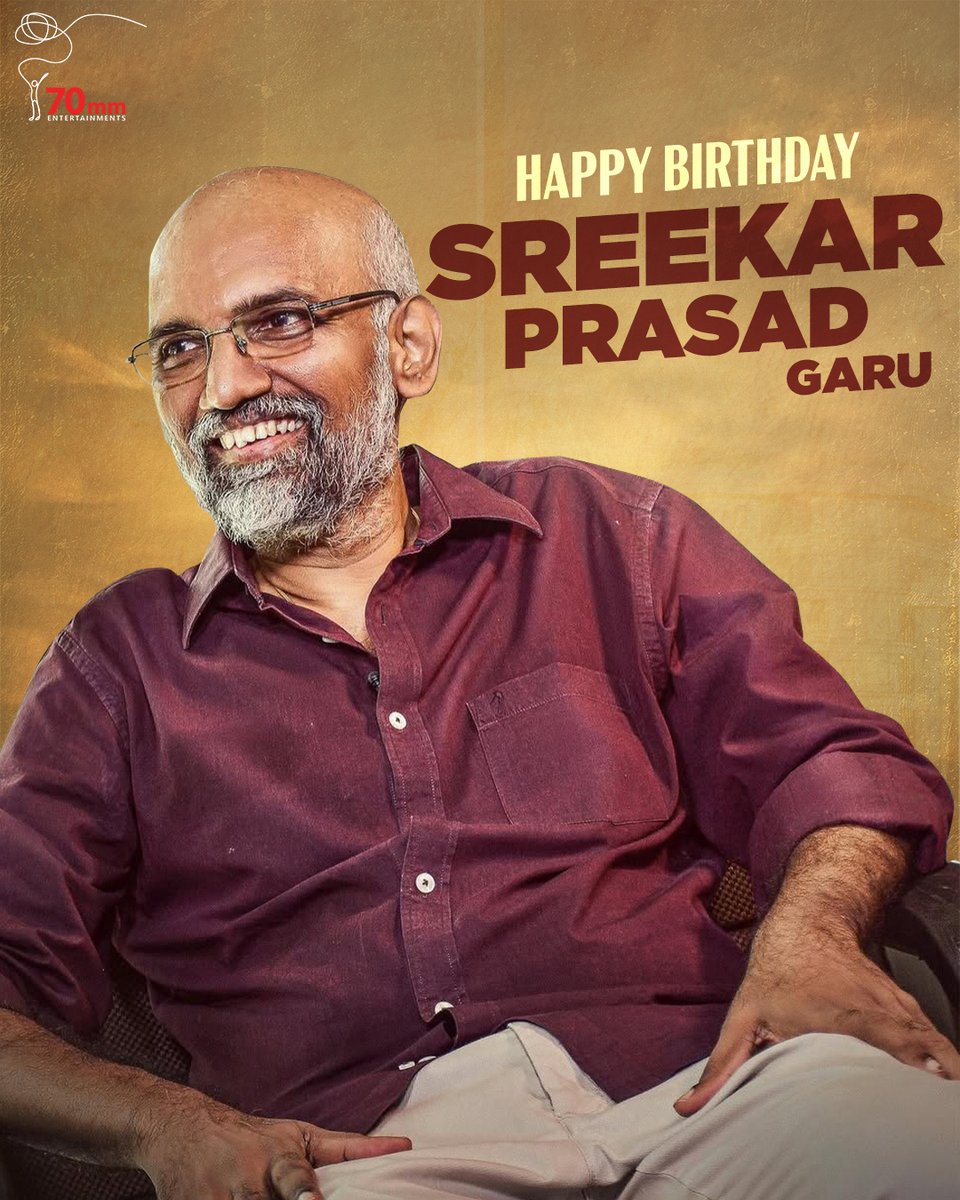 70MM Entertainments (@70mmentertains) on Twitter photo Wishing the most talented Editor <a href="/sreekar_prasad/">sreekar prasad</a> garu, a very happy birthday🎉
May this year bring you even more success, joy, and exciting projects!✨🎬
#HBDSreekarPrasad Wishing the most talented Editor <a href="/sreekar_prasad/">sreekar prasad</a> garu, a very happy birthday🎉
May this year bring you even more success, joy, and exciting projects!✨🎬
#HBDSreekarPrasad