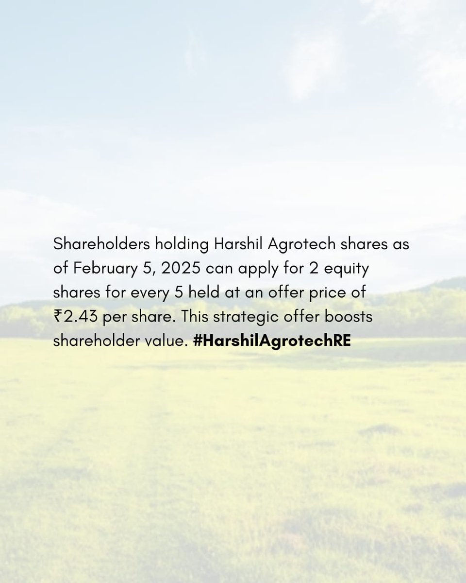 A golden opportunity is here! Don’t miss out on something that can make a real impact. Share this with everyone! #HarshilAgrotechRE