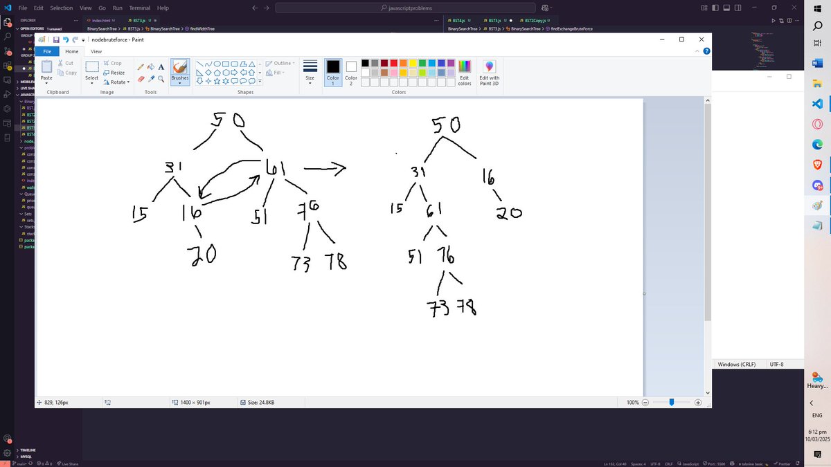 MXenodo's tweet image. I'm bored so I'm creating my own problem, it called fucking brute forcing the BST.
#coding #dsa #codingproblems