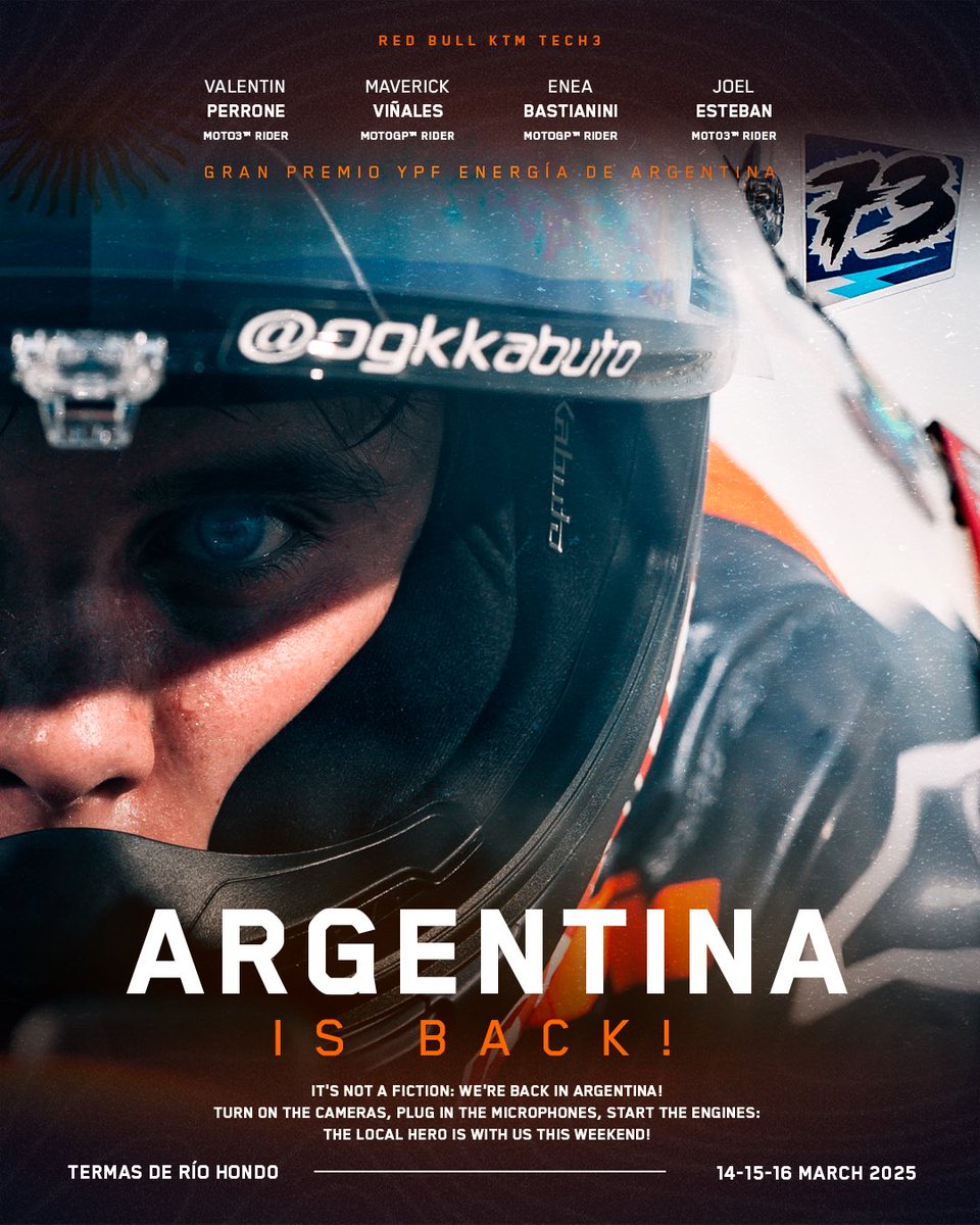 Actors, directors, cameramen, producers... but most importantly, RIDERS! 🎬🏁 
They’re all here for the return of a one-of-a-kind franchise, but this time, with a special twist... THE HOMETOWN HERO IS ONE OF OURS!

Argentina is back, and it’s happening this weekend! 🇦🇷🔥