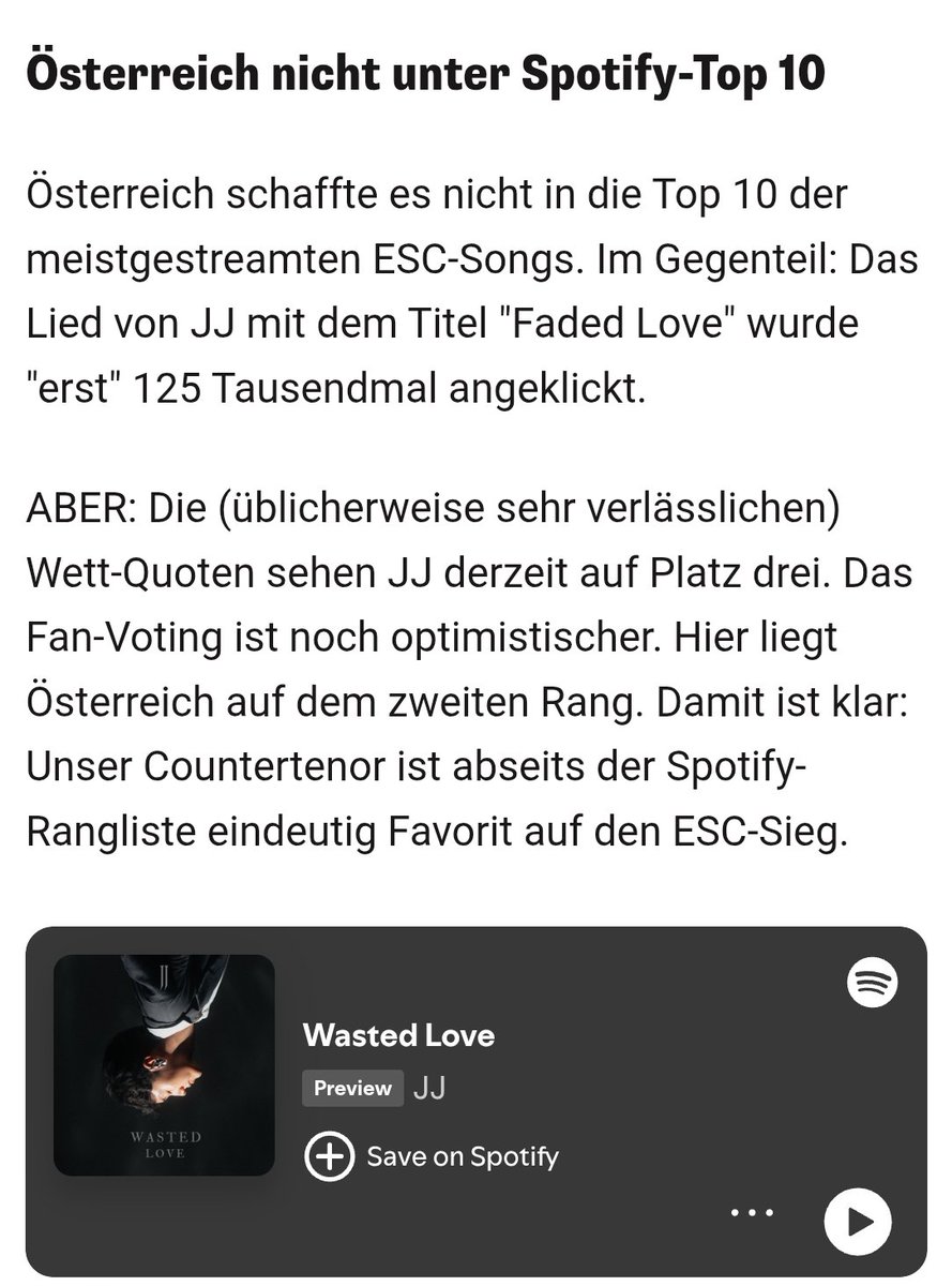 lightmaster1337's tweet image. Liebes @Heute_at Team. Unser Lied für den Song Contest heißt tatsächlich &quot;Wasted Love&quot;. Wir treten nicht mit dem 4 Jahre alten &quot;Dragostea Din Tei&quot; Cover von Leony an.  Zumindest stimmt der Spotify Link.