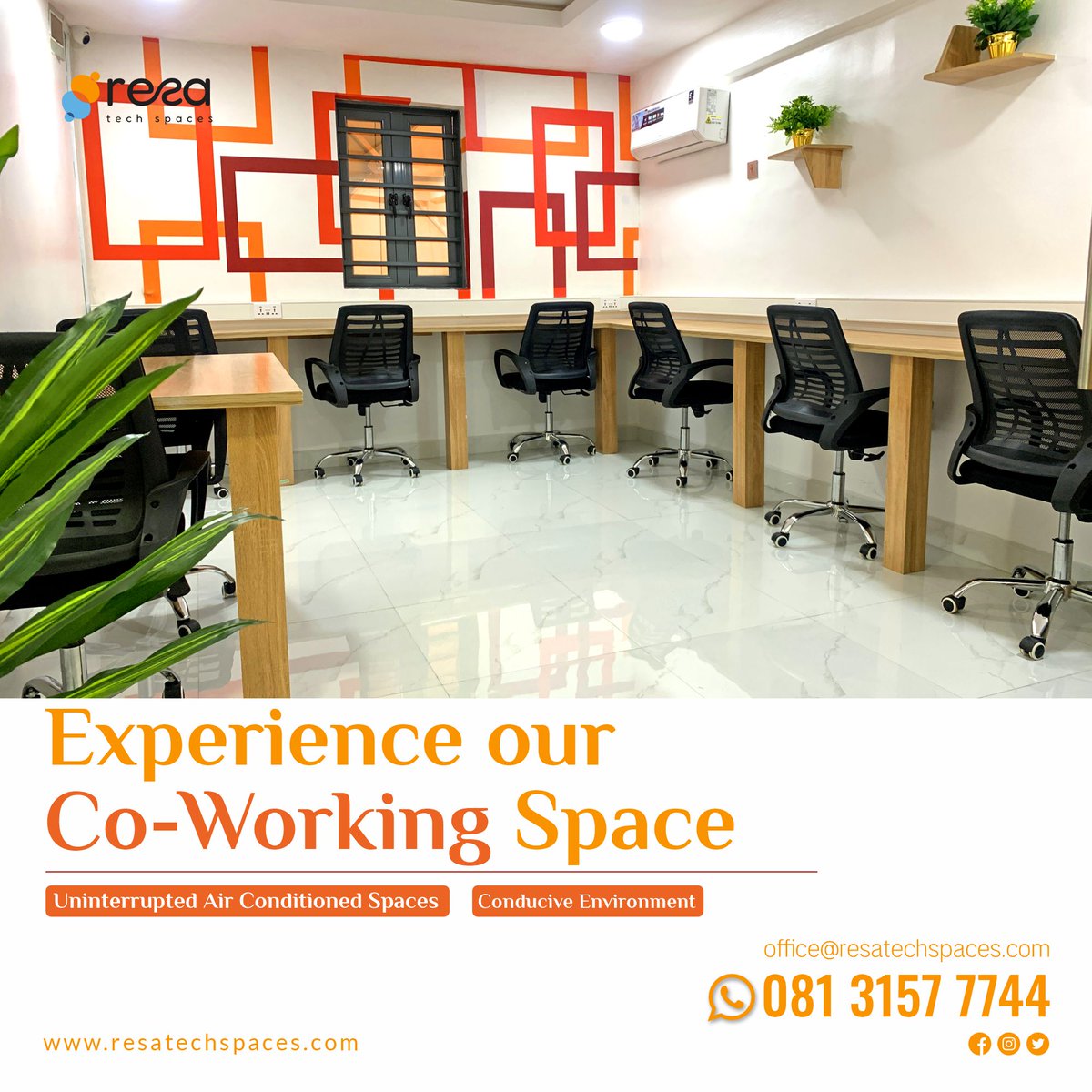 resa_techspaces's tweet image. 🪅Visit us and experience a complete package of calmness in a conducive environment.

📈Work.Focus.Collaborate

#techspace #coworkingspace #ogba #virtualoffice #remoteworking #coworking #freelance #trainingroom #conference #community