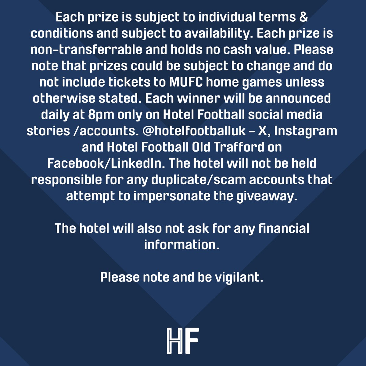 Hotel Football (@hotelfootballuk) on Twitter photo WIN a £50 Voucher for <a href="/cafefootballuk/">Cafe Football</a>! 🍽️
For your chance to win, like this post, follow us, and tag your friends!
The winner will be announced around 8 PM each day and contacted directly by our team. Please check the Terms & Conditions tile for details. WIN a £50 Voucher for <a href="/cafefootballuk/">Cafe Football</a>! 🍽️
For your chance to win, like this post, follow us, and tag your friends!
The winner will be announced around 8 PM each day and contacted directly by our team. Please check the Terms & Conditions tile for details.