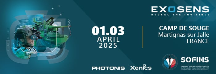 Exosens is heading to SOFINS 2025! From April 1 to 3, meet us in Bordeaux to explore cutting-edge night vision and advanced imaging solutions from <a href="/Photonis/">Photonis Technologies</a> and <a href="/Xenics/">蓝清</a>. Visit us at Booth A53C58!

#SOFINS2025 #Innovation #Defense #NightVision #AdvancedImaging