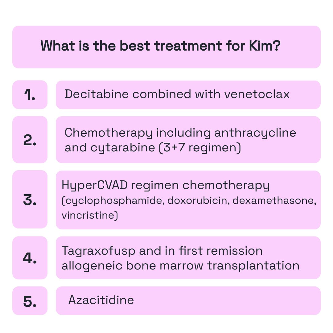Welcome to an EHA #LearningMondays challenge!

This week's question was submitted by Dr Denis Cetin, Ege University Hospital, Turkey. Considering his medical results, what is the best treatment for this patient?

✏️Submit your answer and receive immediate feedback in our form: