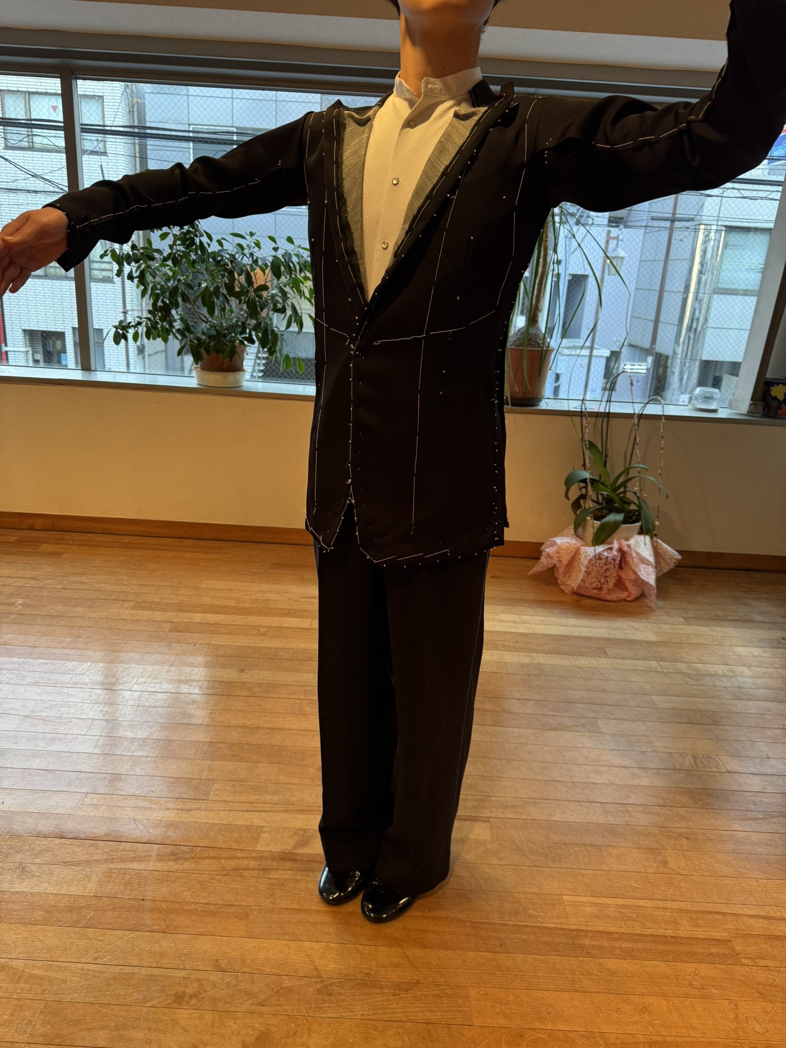 社交ダンス衣装 2点セット】ブラック hasebe ハセベ 燕尾服 社交ダンス衣装 2点セット】ブラック hasebe ハセベ 燕尾服