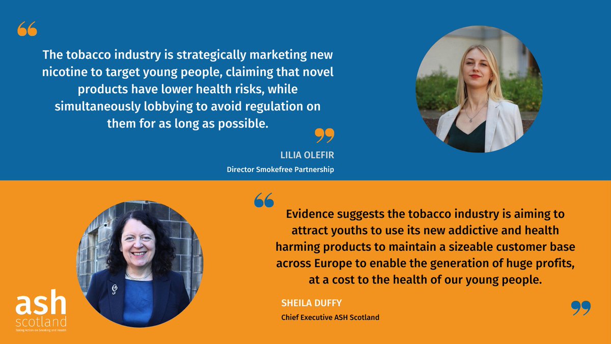 ASH Scotland (@ashscotland) on Twitter photo Tobacco control expert <a href="/Lilia_Olefir/">Lilia Olefir 🇺🇦</a> warns that the Tobacco industry is using harmful tactics to target young people.
We're urging elected representatives to reject interference by the industry and protect the next generation from nicotine addiction.
- bit.ly/43tdtaW Tobacco control expert <a href="/Lilia_Olefir/">Lilia Olefir 🇺🇦</a> warns that the Tobacco industry is using harmful tactics to target young people.
We're urging elected representatives to reject interference by the industry and protect the next generation from nicotine addiction.
- bit.ly/43tdtaW