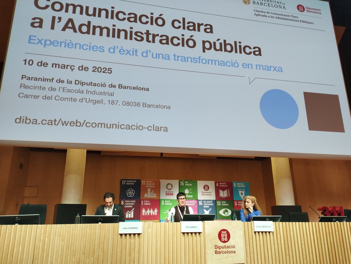 Comencem #ComunicacióClara a L'Administració pública, amb Filo Cañete, Joan Guàrdia i <a href="/emontoliod/">Estrella Montolío</a>