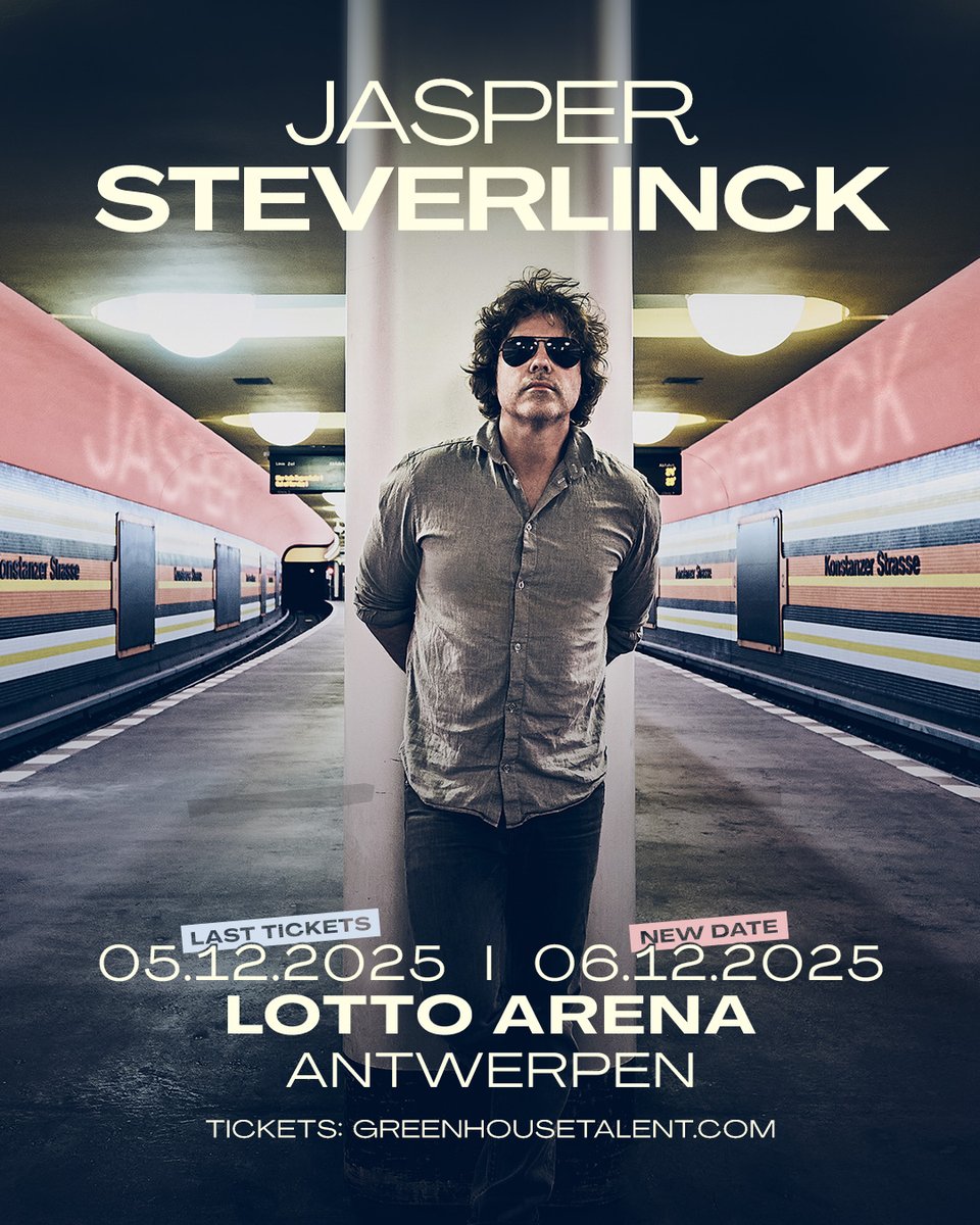 Due to overwhelming demand, Jasper Steverlinck has just added a second Lotto Arena show! Experience his brand-new album The Healing live, alongside his biggest hits, during an unforgettable evening. 

Tickets for the 6th of December go on sale Friday the 14th of March at 10AM via