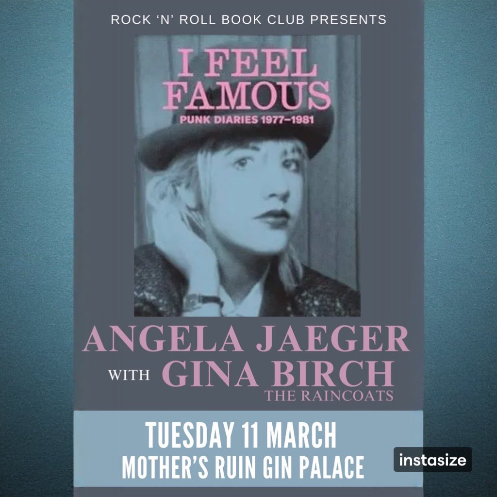 Rock'n'Rollbookclub π (@e17rnr_books) on Twitter photo Peek into the punk rock diaries of Angela Jaeger with NYC recollections Gina Birch
Tomorrow, 11 March at <a href="/MothersRuinE17/">Mother's Ruin</a> Walthamstow
ποΈ eventbrite.co.uk/e/i-feel-famouβ¦ Peek into the punk rock diaries of Angela Jaeger with NYC recollections Gina Birch
Tomorrow, 11 March at <a href="/MothersRuinE17/">Mother's Ruin</a> Walthamstow
ποΈ eventbrite.co.uk/e/i-feel-famouβ¦