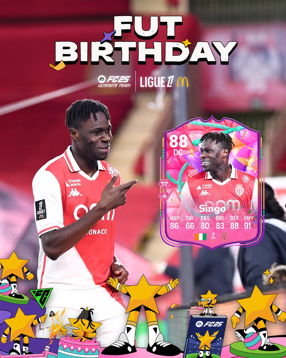 Les festivités ont commencé ! 🎉

Célébrez les 16 ans du mode FUT avec les éléments Birthday d’Adrien Rabiot et de Wilfried Singo 😍

🎁 Pour l’occasion, @EASPORTSFCFR vous offre un maillot de l’OM et de l’ASM 👕

Pour participer :
👉 Like, RT et commente avec le maillot souhaité