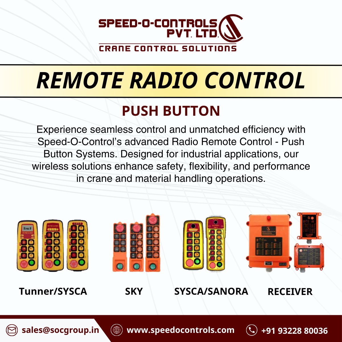 SpeedOControls's tweet image. Upgrade to wireless precision and control with Speed-O-Control! 🚀🎛

#RadioRemoteControl #WirelessTechnology #IndustrialAutomation #CraneControl #SpeedOControl #EfficiencyRedefined